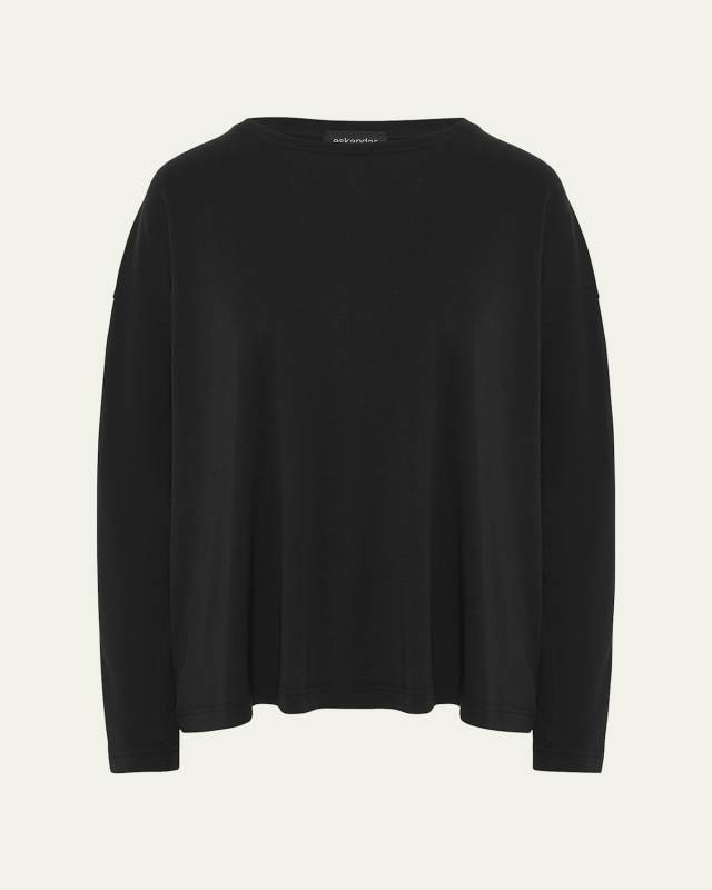 Long-Sleeve Pima Cotton Top